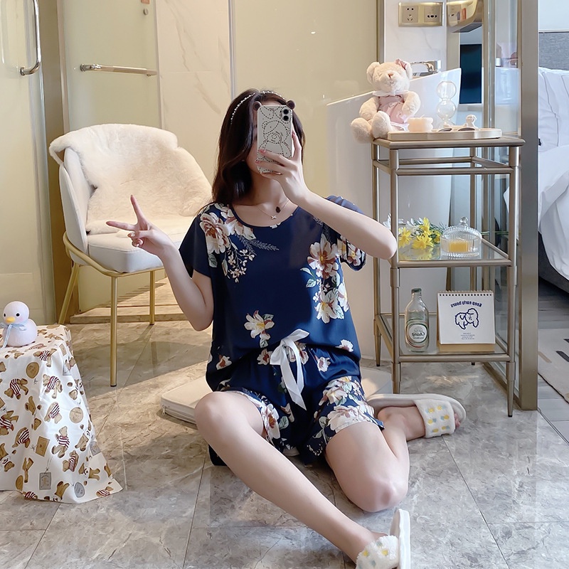 Bộ quần áo cộc tay cho nữ vải lanh thoáng mát, nhiều màu sắc và họa tiết trẻ trung, size từ 45 đến 75 kg