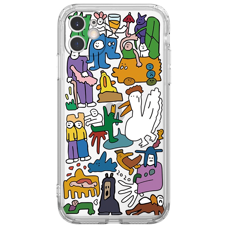 Ốp lưng JURSUE chống sốc hoạt hình dễ thương đẹp cho iPhone 13 12 11 Pro Max SE 2020 X XR XS ip 8 7 6 6S Plus kute Y192