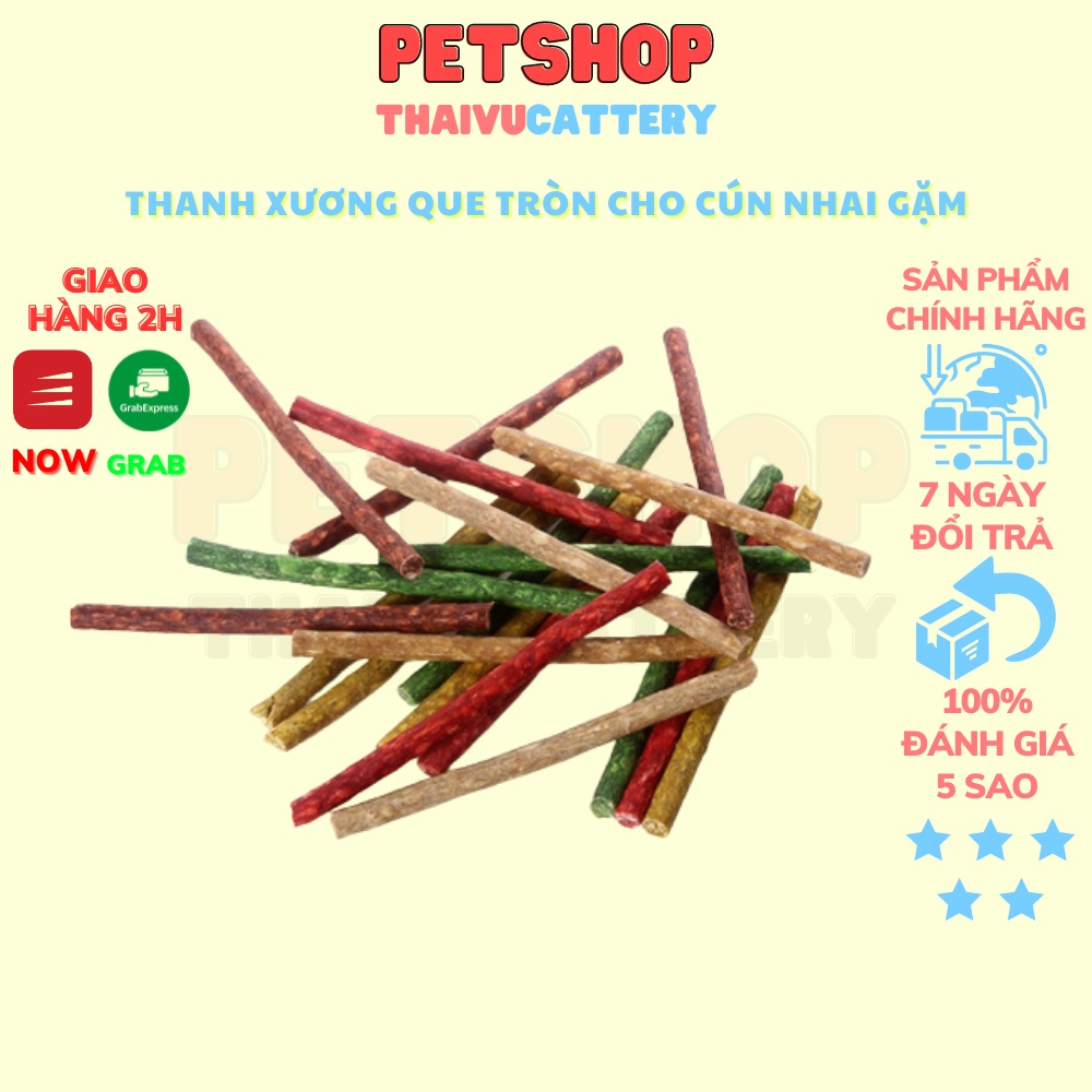 Thanh xương que tròn cho cún nhai gặm thơm miệng chắc xương