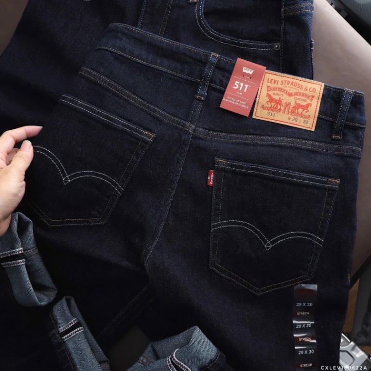 Quần Jean 𝙇𝙚𝙫𝙞𝙨 Nam 𝙇𝙚𝙫𝙞'𝙨 511 BASIC PREMIUM Màu Navy Form SlimFit Mềm Mịn Co Giãn Hàng Xuất Xịn Có Big Size