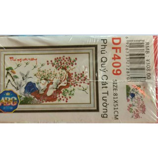 Tranh Gắn Đá Phú Quý Cát Tường Df409 81x51cm