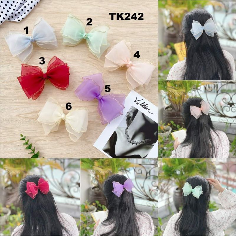 Cột tóc nơ xinh xắn dành cho các bạn nàng thơ