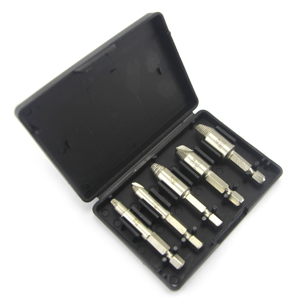 Bộ 5 mũi khoan tháo vít một thao tác thép gió HSS phủ Titan
