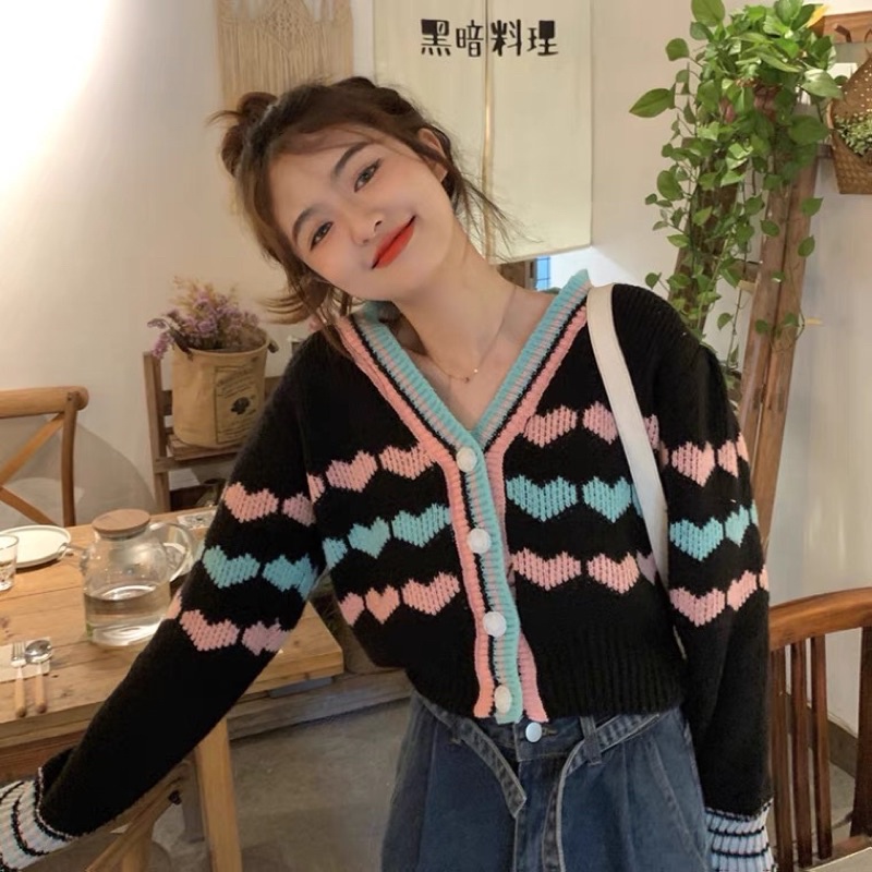 ÁO LEN CARDIGAN TRÁI TIM XINH | BigBuy360 - bigbuy360.vn