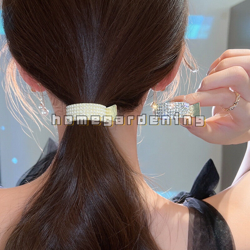 Kẹp Tóc Càng Cua Đính Đá Ngọc Trai Cho Nữ