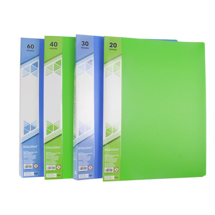 ( 5 Cái ) Cặp File Bìa Lá Stacom 20/40/60 Trang