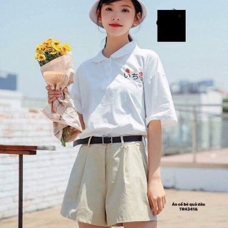 Áo cổ bẻ quả dâu (TR)