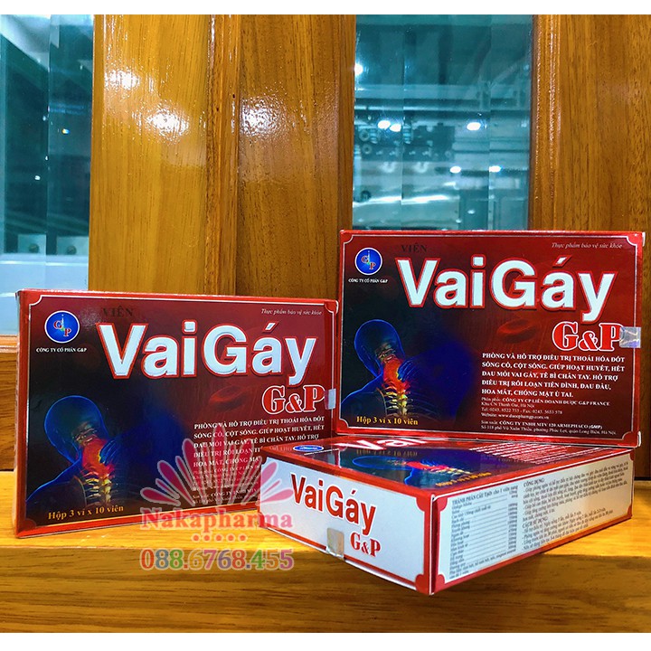 Viên Vai Gáy G&P – Hỗ trợ hoạt huyết, giảm thoái hóa đốt sống cổ, cột sống, hết đau mỏi vai gáy, tê bì chân tay GP