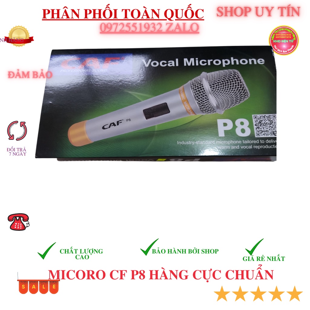 Mic dây - mico dây  CAF  hàng chuẩn không hú rít hát nhẹ luôn - giá 1 mic