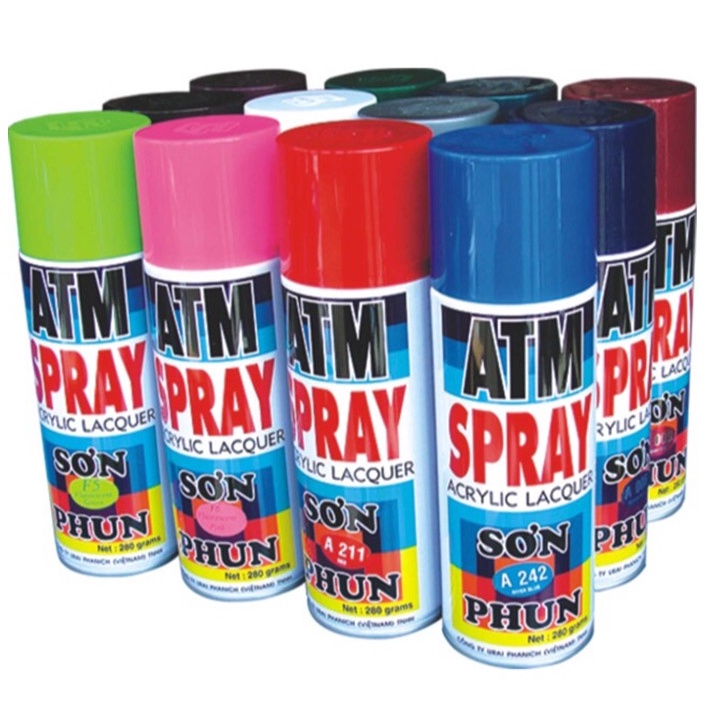 Sơn xịt ATM cầm tay đủ màu tiện lợi -TGT
