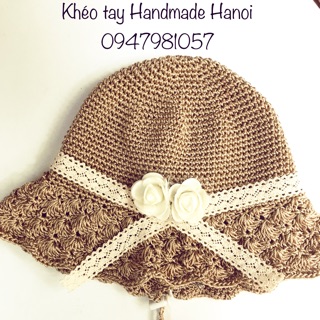 Mũ vành sò bé gái i 8 -10 tuổi