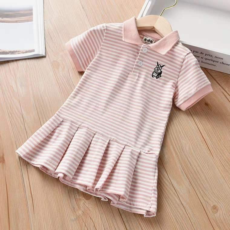 [Xả kho] Váy xòe cổ đức siêu xinh cho bé gái có video + thật (Hàng có sẵn)