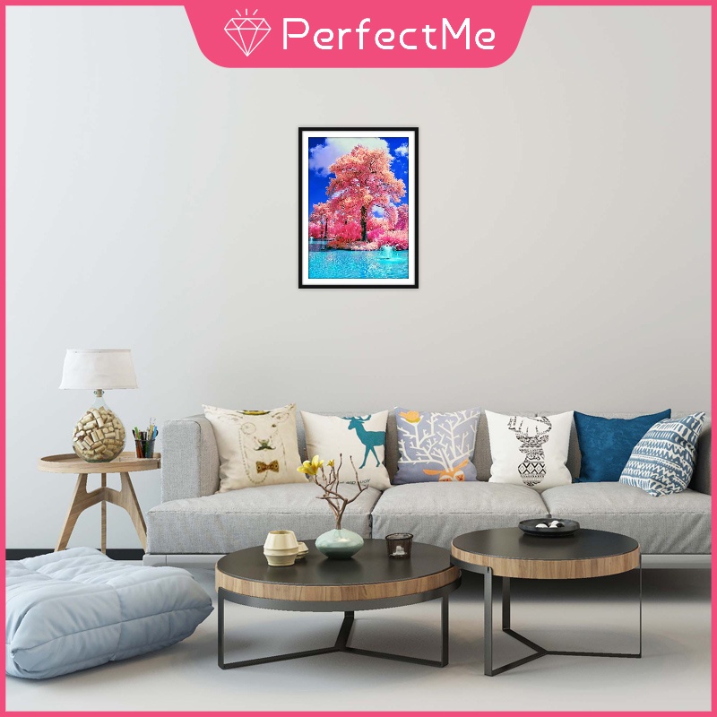 Bộ tranh đính đá 5d họa tiết phong cảnh độc đáo DIY dùng trang trí nhà cửa