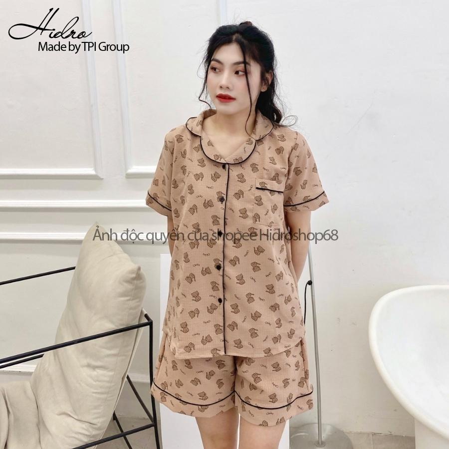 Bộ Ngủ Pijama Mặc Nhà Cộc Tay Chất Đũi Xốp Thoáng Mát Thấm Hút Mồ Hôi Siêu Tốt Họa Tiết Dễ Thương