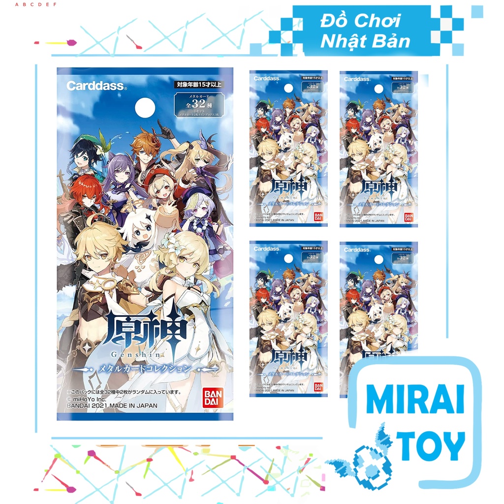 Pack Thẻ Bài Genshin Impact Metal Collection Chính Hãng Chưa Bóc mới 100%