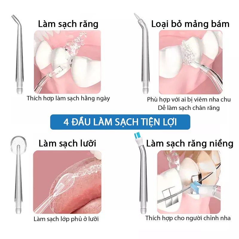 [New 2022] Máy Tăm Nước Bảo Vệ Răng Miệng Oral Irrigator - Bản Quốc Tế Cao Cấp Tiêu Chuẩn Châu Âu - Hàng Chính Hãng