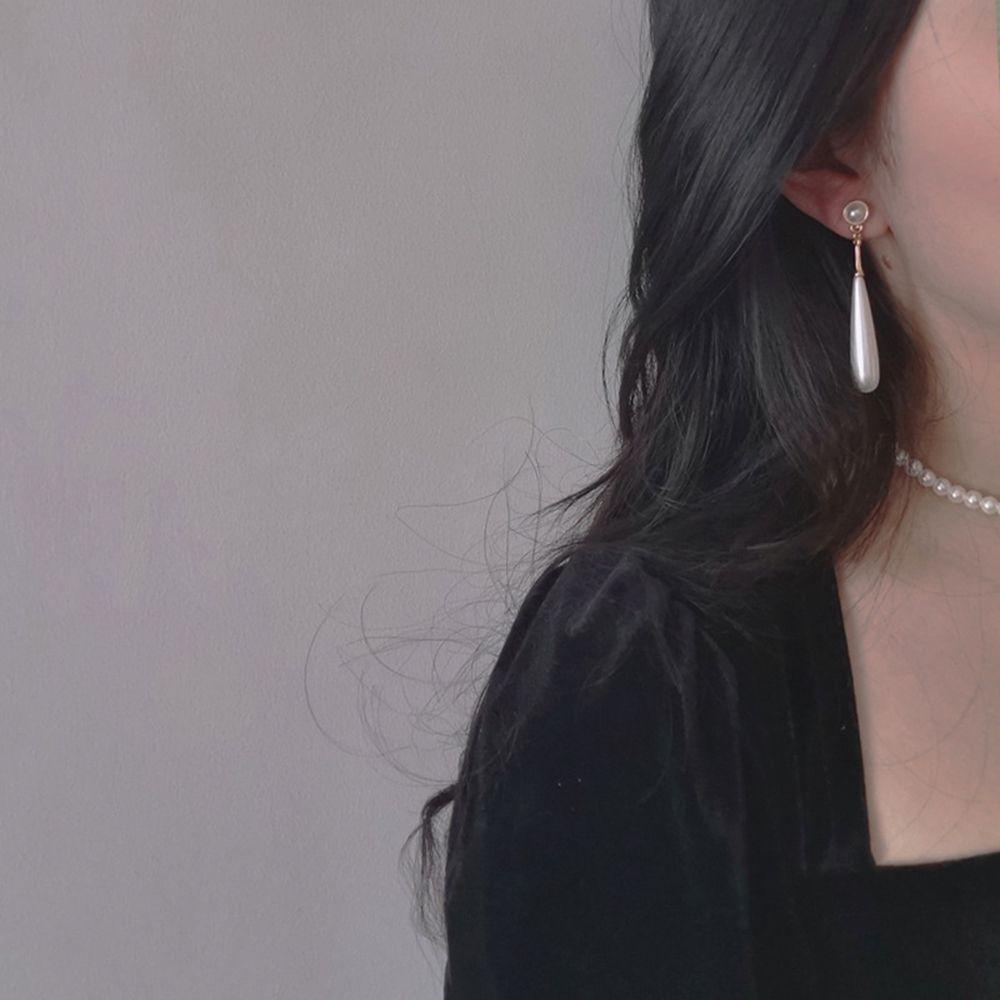 MXGOODS Bông Tai Dáng Dài Phối Tua Rua Đơn Giản Ngọt Ngào Cho Nữ