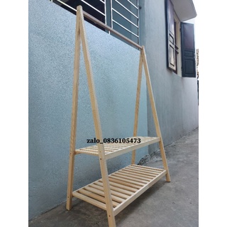 Kệ gỗ treo quần áo
