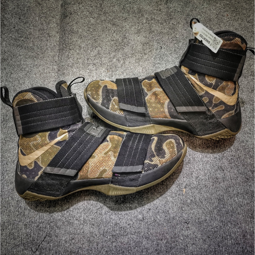 Giày thể thao Sneaker Zoom Lebron Soldier 10 SFG Camo [2nd chính hãng] 🚛 FREE SHIP | SALE SỐC |