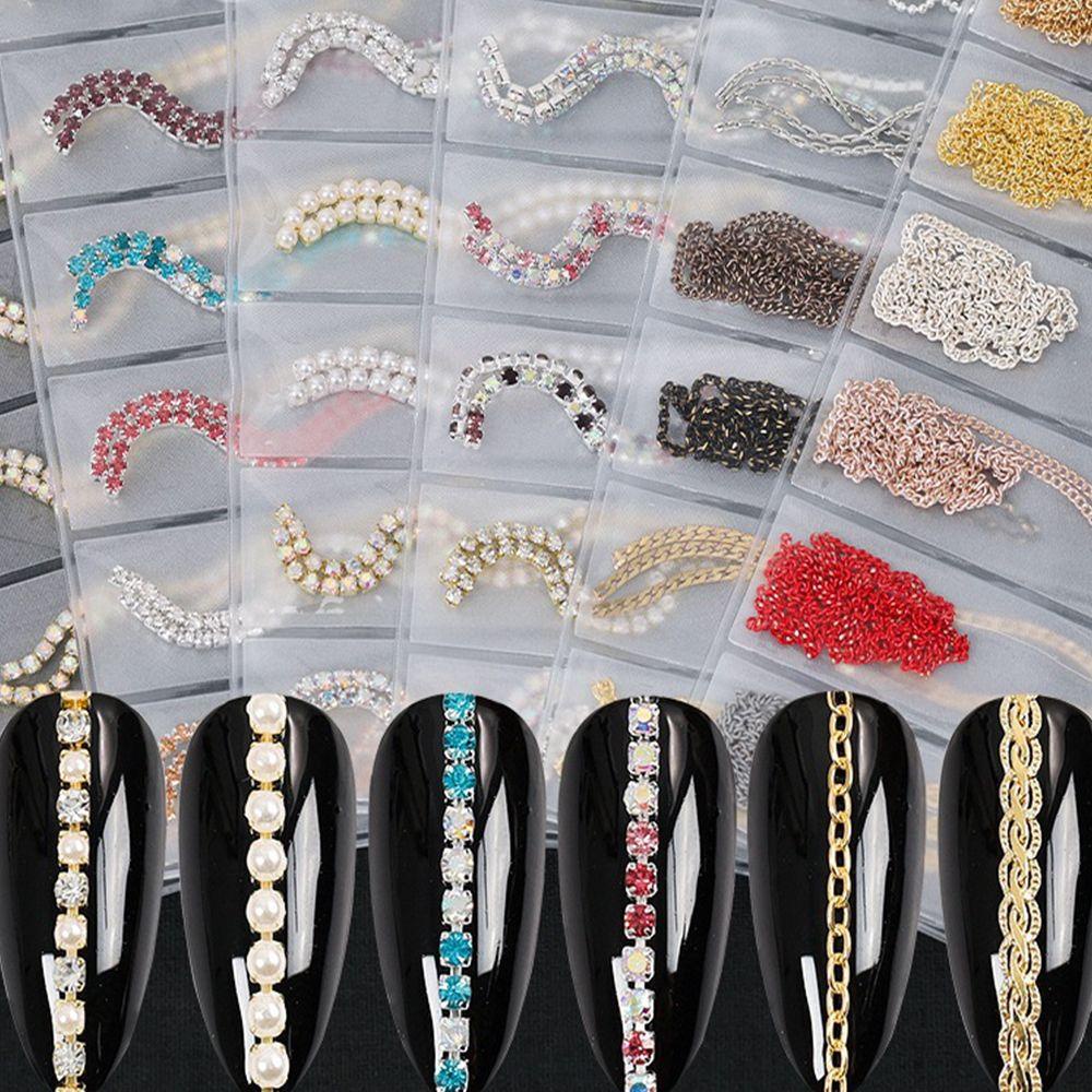 Dây Chuyền Kim Loại Thời Trang Dành Cho Nữ|Hạt Charm Đính Móng Nghệ Thuật