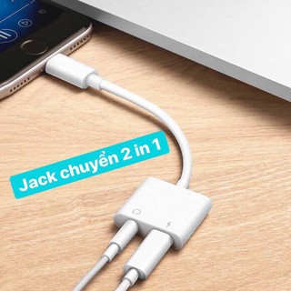 Bộ chuyển đổi Cao cấp từ cổng Lightning sang Jack tai nghe 3.5 - cáp chuyển đổi tai nghe cho iphone dùng bluetooth