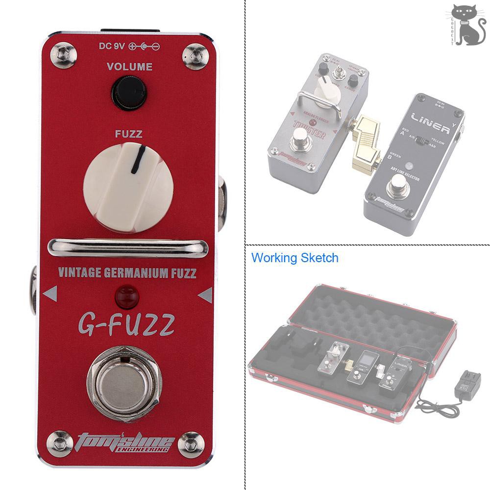 COD☆ AROMA AGF-3 G-FUZZ Vintage Germanium Fuzz Guitar Effect Pedal Mini Analogue with True Bypass