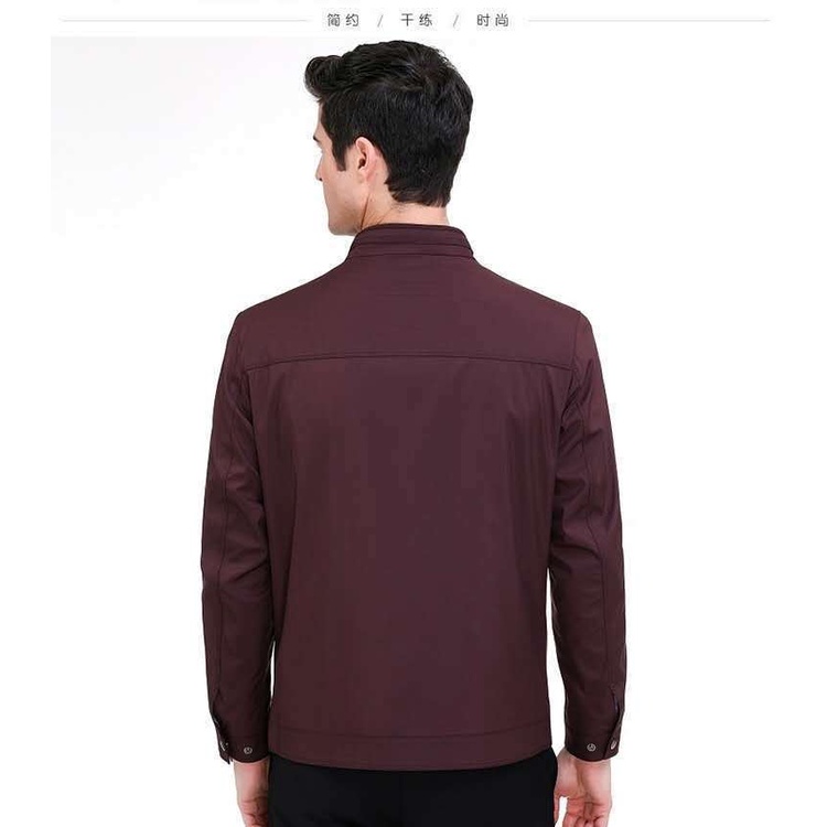 Áo Khoác Công Sở Cổ Đứng Thời Trang Xuân Thu Cho Nam Trung Niên