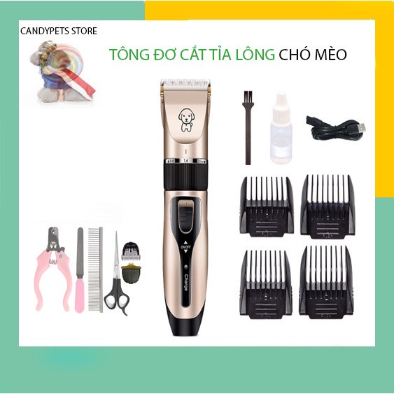 Tông đơ cắt lông Clipper chó mèo,cạo lông chó,lông mèo nhập khẩu cao cấp CANDYPETS TĐ01