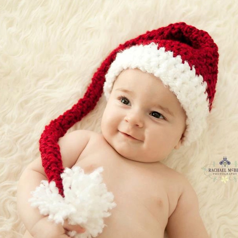 Mũ Ông Già Noel Bằng Bóng Lông Trắng Đỏ Dùng Trang Trí Nhà Dịp Giáng Sinh