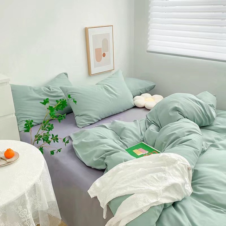 Bộ chăn ga gối Cotton Tc DUONGANH bedding phong cách pastel Hàn quốc, tone màu nhẹ nhàng nhiều màu sắc. Drap Giường Đủ K