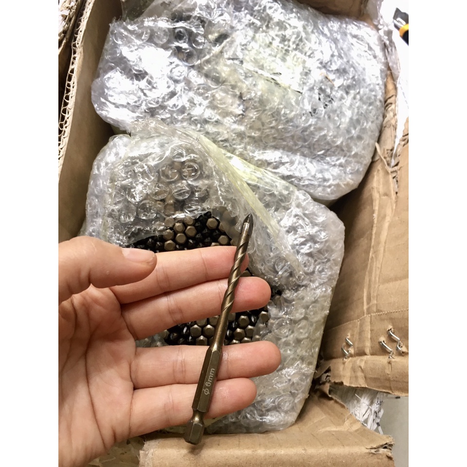 Mũi khoan đa năng, mũi khoan gạch men cạnh, 4 6 8 10 12 mũi khoan chuôi lục giác