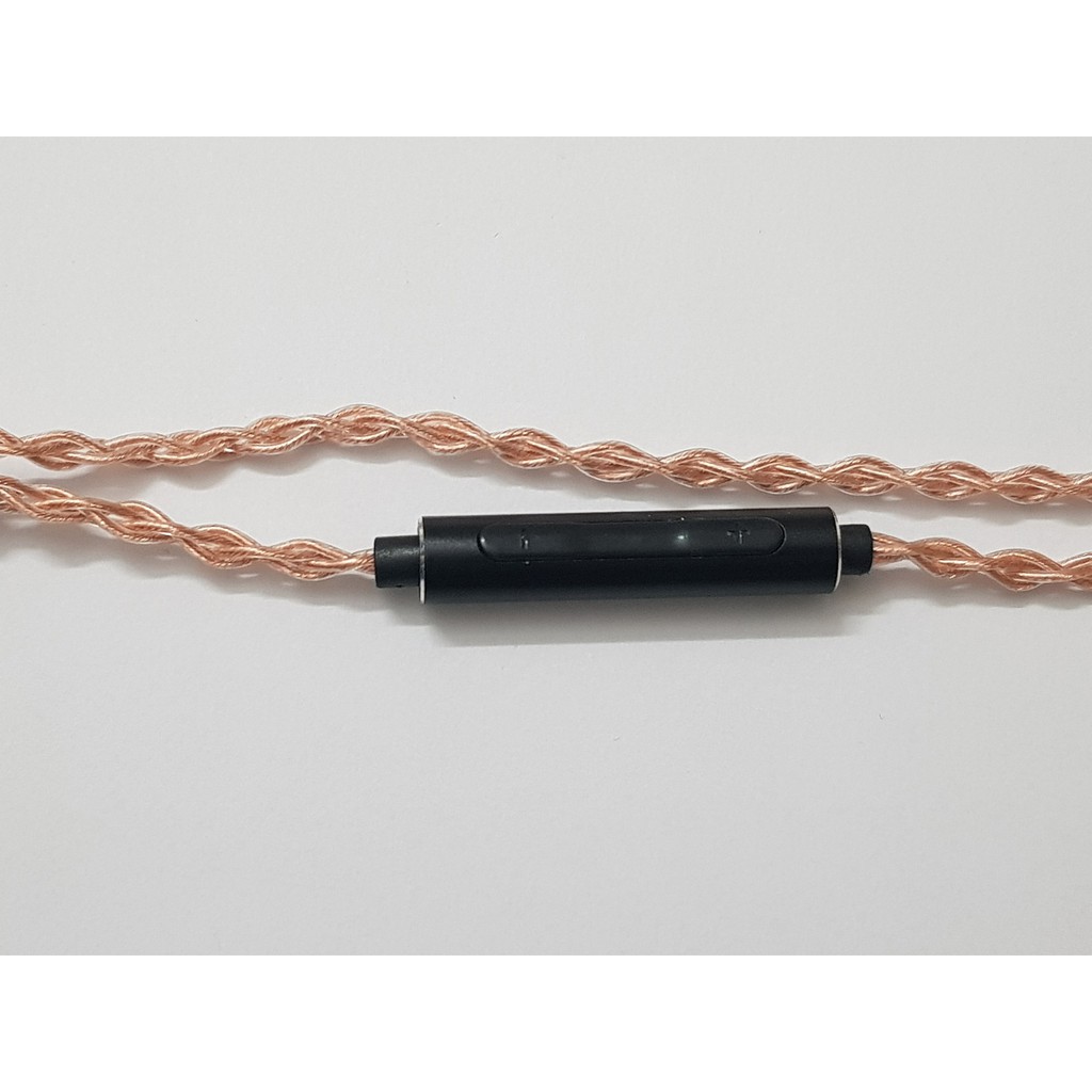 Dây 8 lõi đồng có Micro và tăng giảm âm lượng, Chân cắm MMCX cho các loại tai của Shure, Yinyoo, Plextone DX6......