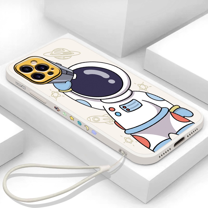 Ốp lưng Iphone vũ trụ PHI HÀNH GIA viền vuông UNIVERSE ip7,8,plus/X,XS/XSMAX/11/11/12/13,pro,max