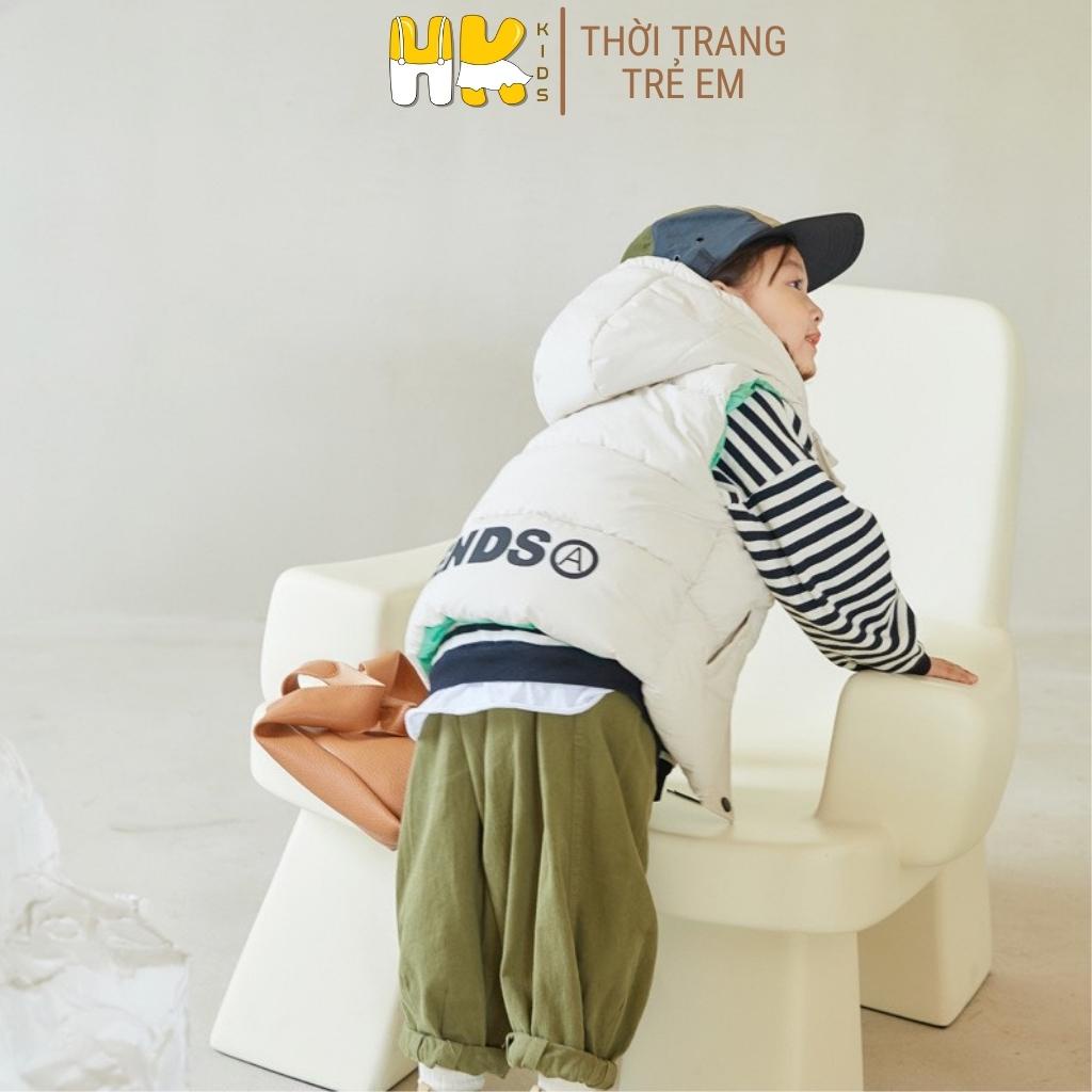 Áo phao GILE cho bé HK KIDS, chất liệu siêu nhẹ, cản gió giữ ấm, áo kèm mũ 4 màu sắc cho bé trai và gái từ 2-9 tuổi