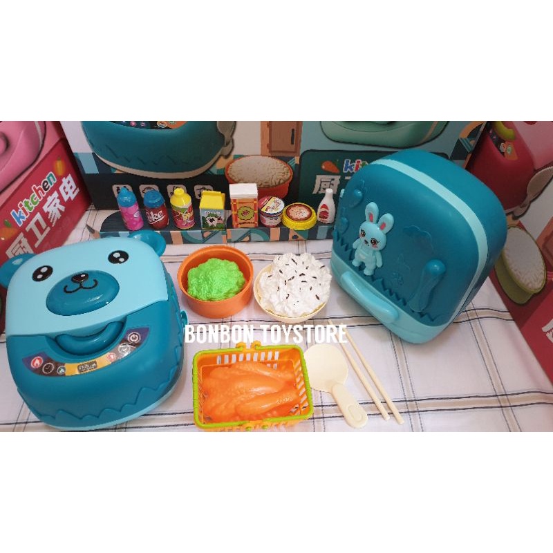 Đồ Chơi Nấu Ăn Nhà Bếp Hình Thú Có Nồi Cơm, Tủ Lạnh Loại To Cho Bé