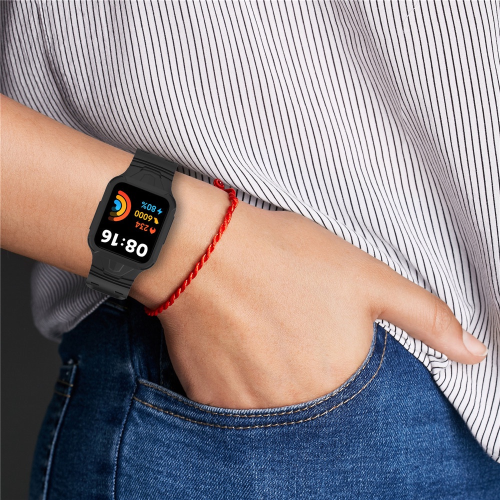Dây Đeo Silicone Kèm Ốp Bảo Vệ Cho Đồng Hồ Thông Minh Xiaomi Mi Watch Lite / Redmi Watch 2 Lite / Poco Watch