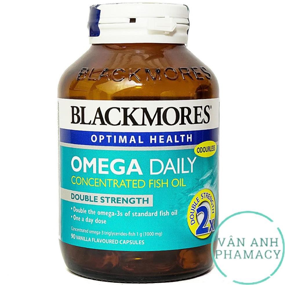 Viên uống dầu cá Blackmores Omega 3 Daily Concentrated Fish Oil tăng cường trí nhớ, bổ mắt - Lọ 90 Viên
