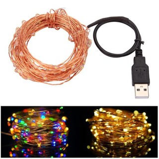 Đèn Đom Đóm 10m (Cổng USB) - Dây đồng