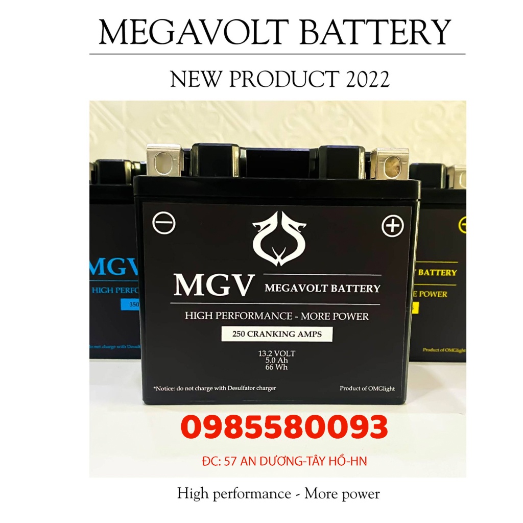 Bình pin MGV - MEGAVOLT BATTERY 250CA - 350CA - 1000CA+