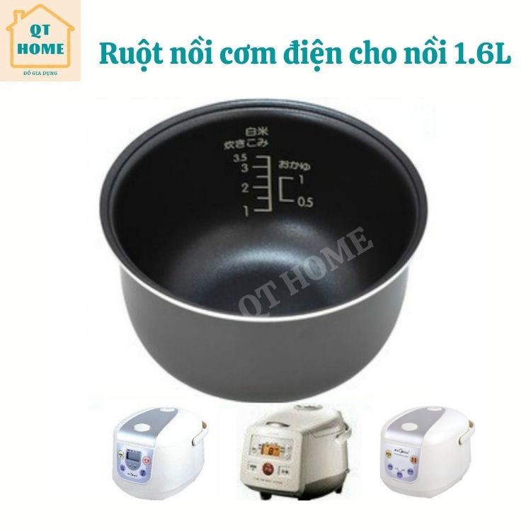 Lòng Nồi Cơm Điện, Ruột Nồi Cơm Điện Chống Dính Midea 1.6L Đáy Tròn, Đáy Phẳng