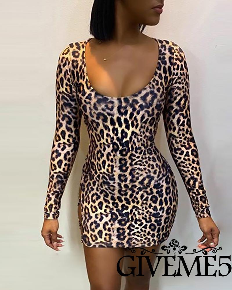 Đầm Hai Dây Ôm Dáng Họa Tiết Da Báo Quyến Rũ Dành Cho Nữ