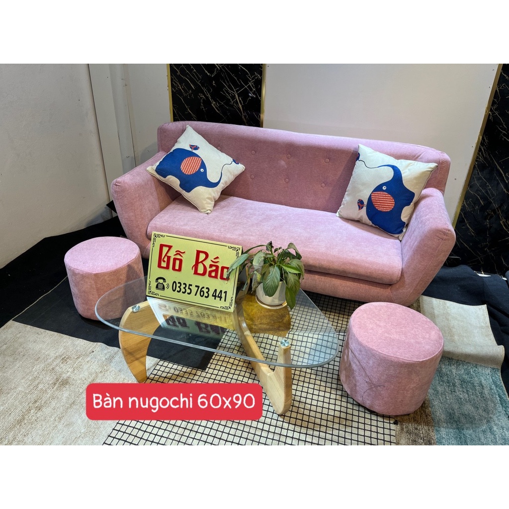Bàn trà sofa nugochi kiểu dáng sang trọng, thiết kế hiện đại, chân gỗ sồi tự nhiên, mặt bàn kính trong suốt cực dày