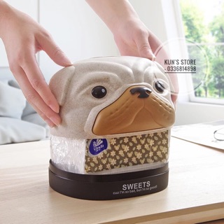 Hộp đựng giấy ăn hình chó Pug
