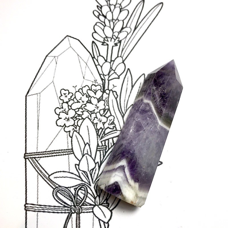 [Amethyst] trụ, đá thiên nhiên