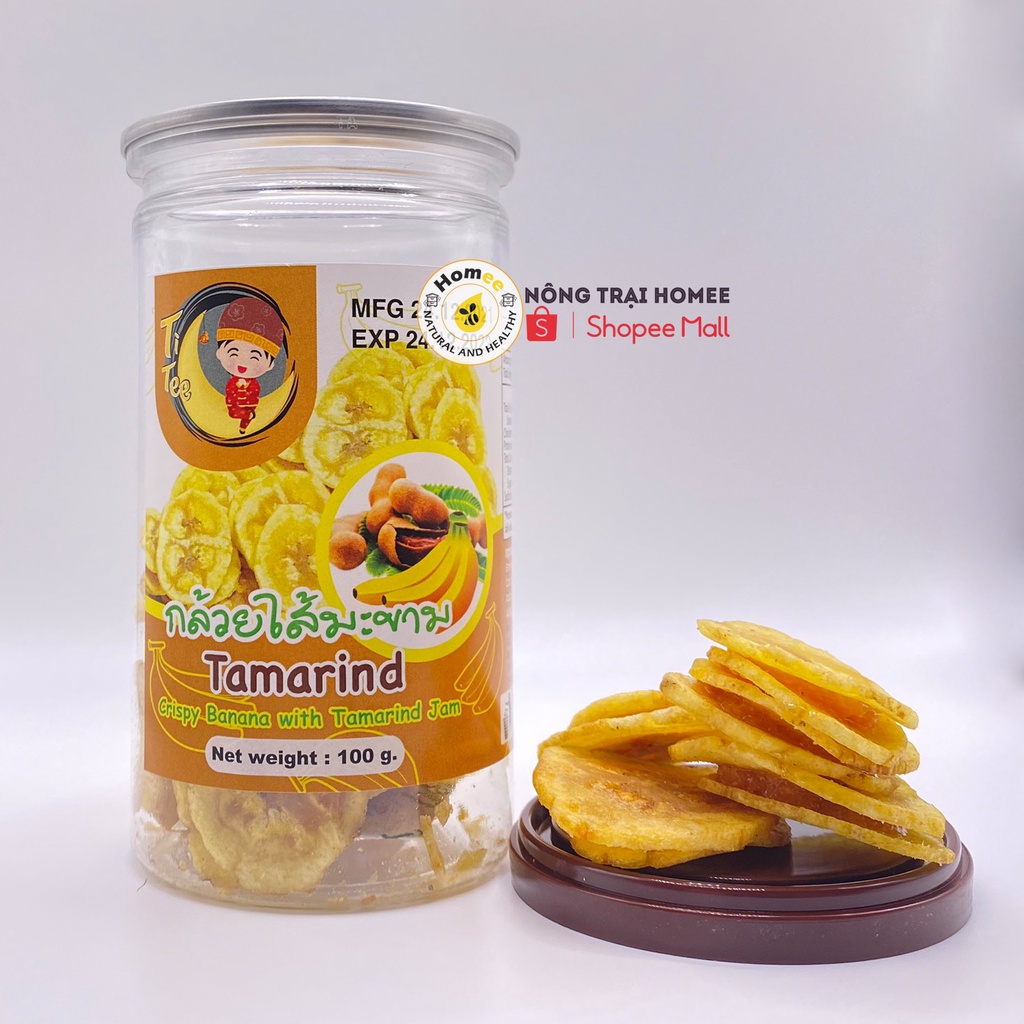 Bánh Chuối Kẹp Me xuất xứ Thái Lan TI TEE 100g | Thơm ngon khó cưỡng