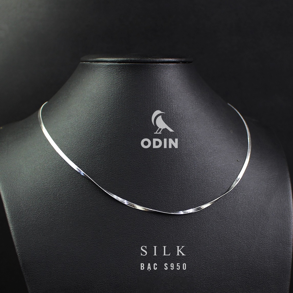 Dây chuyền bạc Odin Silk, dây chuyền lụa nữ Silver Silk - Bản mảnh nhỏ, sáng rực rỡ