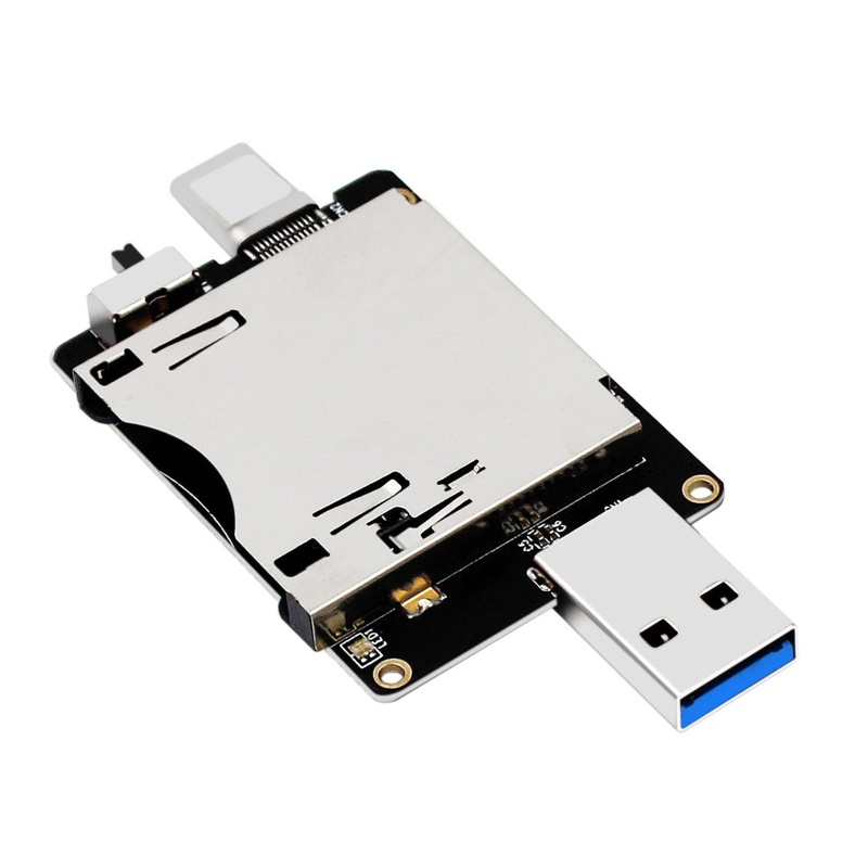Đầu Đọc Thẻ Nhớ Loại A + C USB 3.1 10Gbps Bằng Nhôm Nhỏ Gọn Tiện Dụng Cho Android / Windows