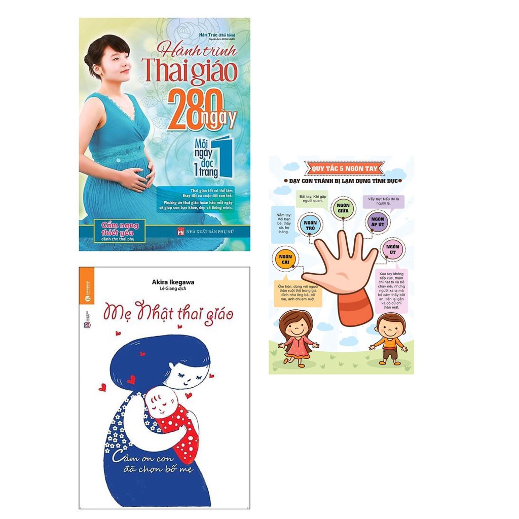 Sách - Combo Mẹ Nhật Thai Giáo + Hành Trình Thai Giáo 280 Ngày (Tặng Poster An Toàn Cho Bé)