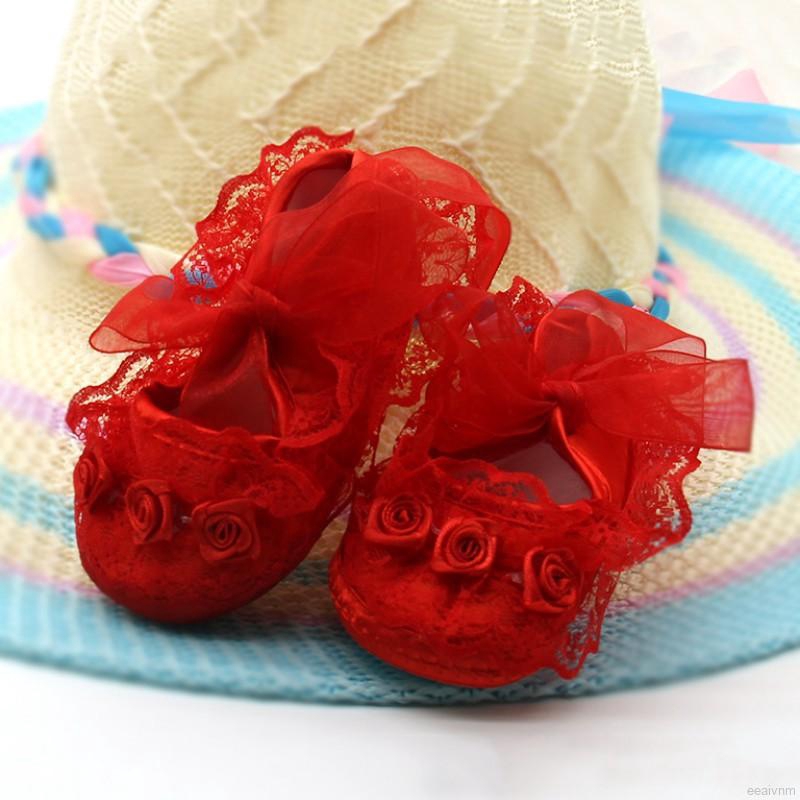 Cheaper Giày tập đi ren hoa mềm mại cho bé gái