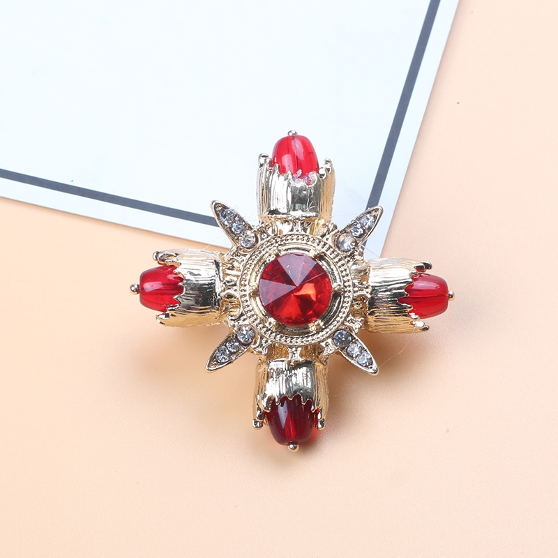 Ghim Cài Áo Hình Thánh Giá Đính Đá Phong Cách Baroque Thời Trang Cho Nam Và Nữ